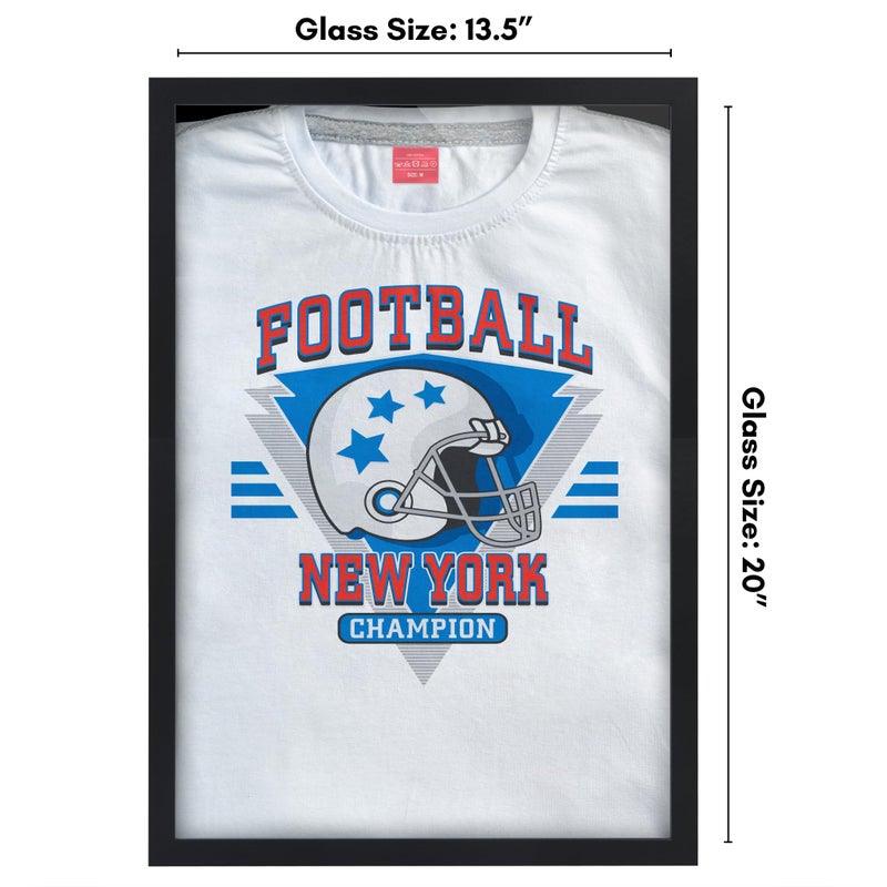 Americanflat T-Shirt Frame - 13.5x20 Frame with Shatter-Resistant Glass and Folding Insert - All-Star Collection - Black Tshirt Frames for Wall Display - Ideal for Sports Memorabilia or Graphic Tees - Image 2