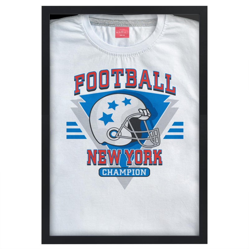 Americanflat T-Shirt Frame - 13.5x20 Frame with Shatter-Resistant Glass and Folding Insert - All-Star Collection - Black Tshirt Frames for Wall Display - Ideal for Sports Memorabilia or Graphic Tees - Image 1