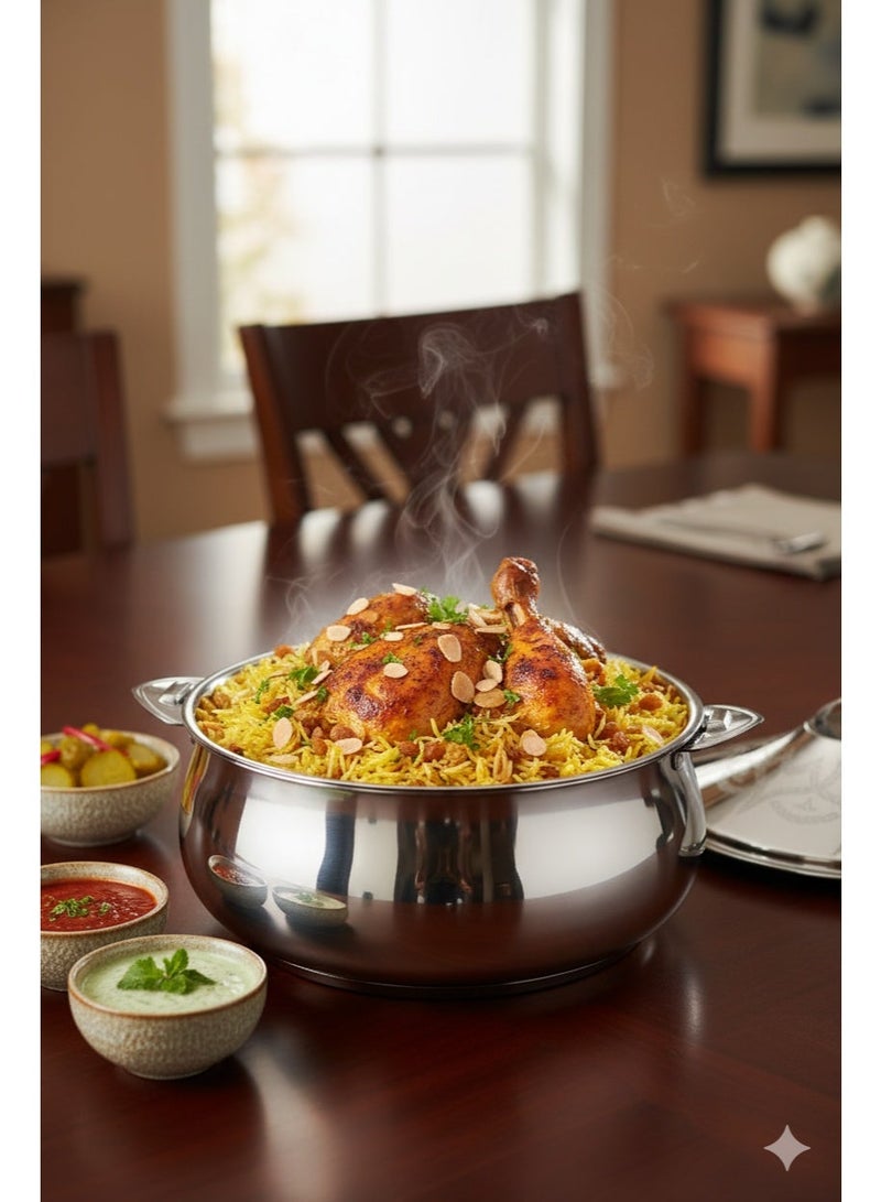 حافظة طعام ستانلس ستيل – 3500 مل – تصميم ذهبي/فضي أنيق - Image 3