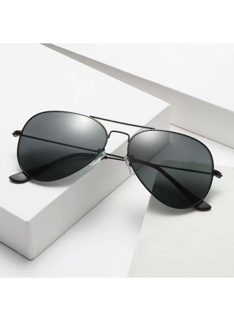 New Cool Gradient Metal Sunglasses for Men plain black frame black