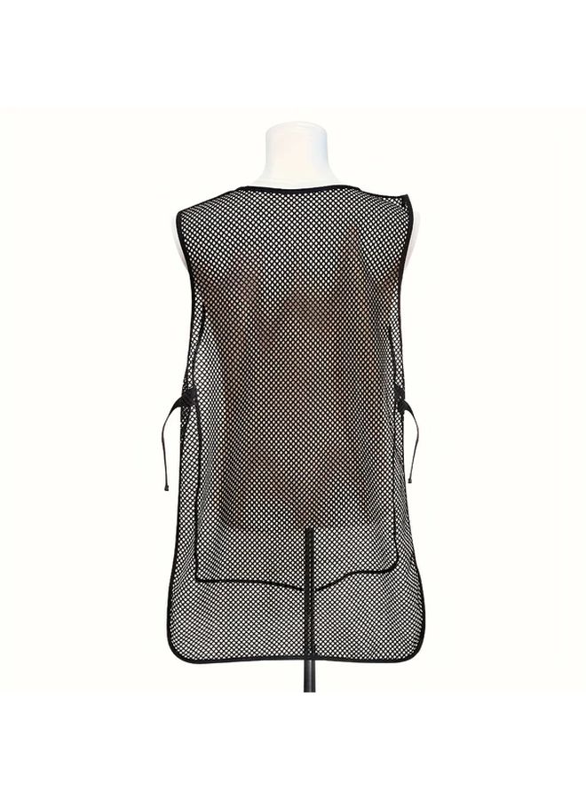 Transparent Hairdressing Apron Durable Plastic Salon Cape Adjustable Straps One Size Fits All Home Use - Image 3