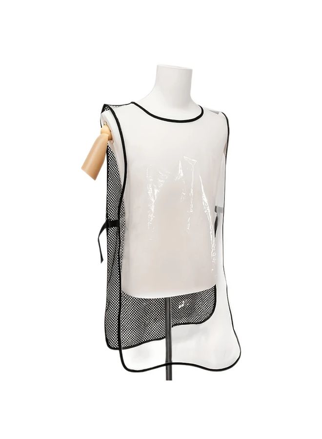 Transparent Hairdressing Apron Durable Plastic Salon Cape Adjustable Straps One Size Fits All Home Use - Image 2