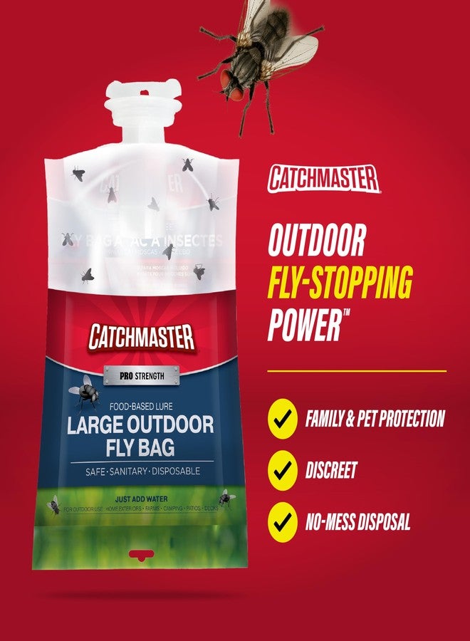 Catchmaster Pro Series Disposable Fly Bag 8-Pack, Hanging Fly Trap Outdoor Home, Bug Catcher and Flying Insect Trap with Premium Bait, Pet Safe Pest Control, XL Bag for Backyard, Pool, Patio & Camping - Image 5