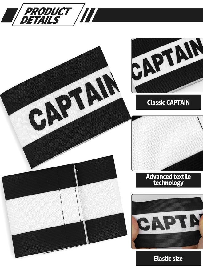 Aecsze 4 Pcs Captain Arm Bands for Soccer, Black Adjustable Soccer Captain Armband, Arm Bands Football for Adults and Youth, Suitable for Rugby, Basketball, Volleyball Teams - Image 3