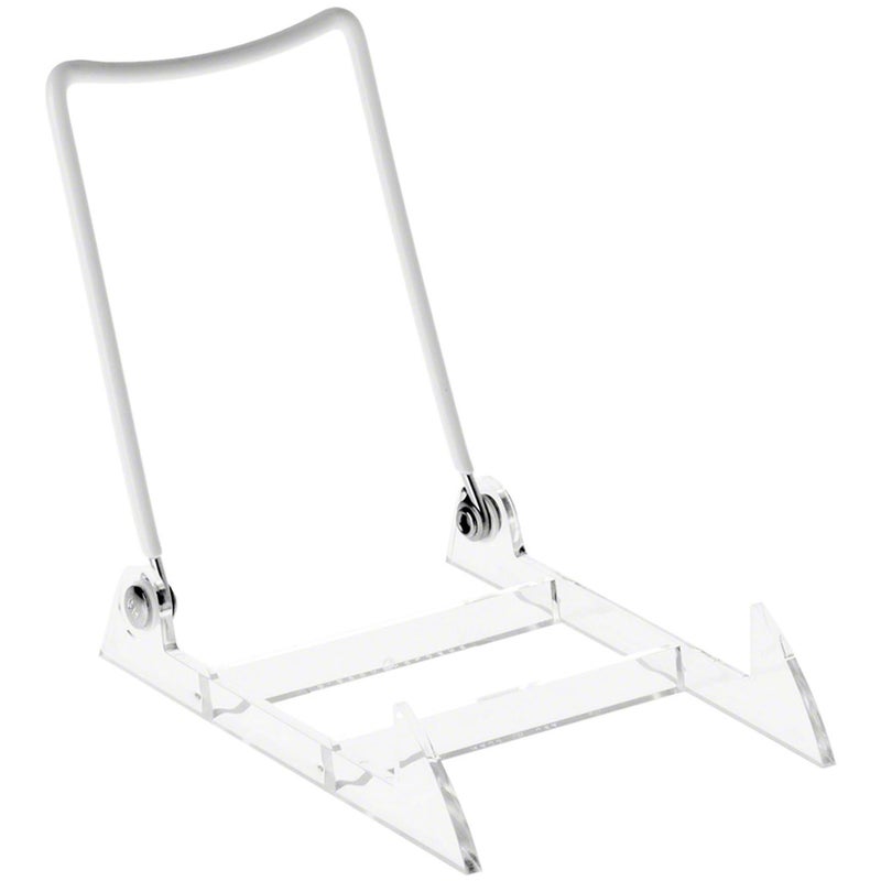 GIBSON HOLDERS 3PL Adjustable White Wire and Clear Acrylic Display Easel 3875 W x 5375 D x 525 H Pack of 6