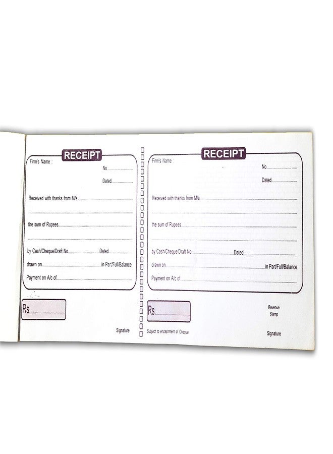 LRS Cash Receipt Book for Offices, Institutes, Labours, Schools, Business - Long Type- 50 Sheets (Pack of 3) - Image 1