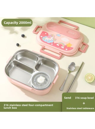 316 Stainless Steel Insulated Lunch Box Large Capacity Children And Primary School Students Split Dinner Plate Special Portable Lunch Box For School-Specifications:316 Stainless Steel [pink] Free Tableware - pzsku/Z549B6229ED8FE793A7EBZ/45/_/1742888391/2a2bce18-4af6-4660-9119-ce9afff12766