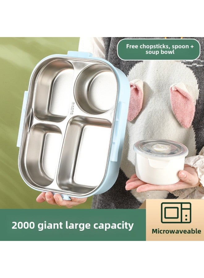 316 Stainless Steel Insulated Lunch Box Large Capacity Children And Primary School Students Split Dinner Plate Special Portable Lunch Box For School-Specifications:316 Stainless Steel [pink] Free Tableware