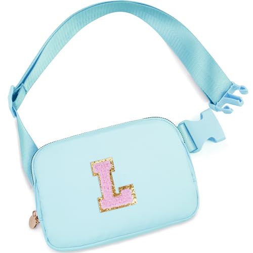 Uygafly Birthday Gifts for 6 7 8 9 10 11 12 13 Year Old Girls,Belt Bag for Women Girls Fanny Pack Crossbody Bags for Kids,Fashion Waist Packs Cute Teen Trendy Stuff Travel Essentials | Blue,L - Image 1