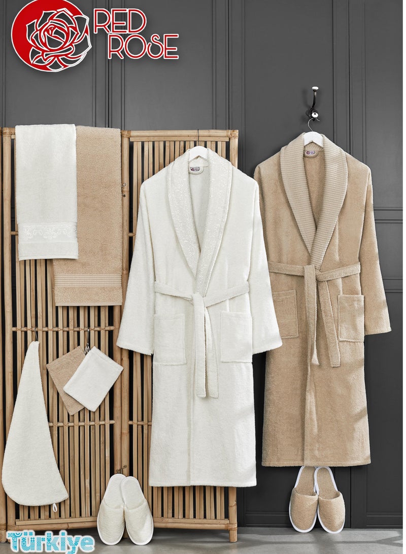 Red Rose 11-Piece Modern Turkish Bath Robe Set: A luxurious experience of comfort and elegance