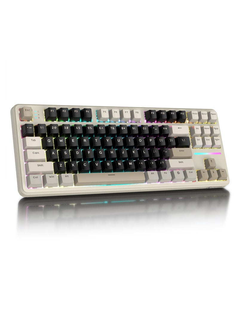 Attack Shark X87 Wireless Mechanical Gaming Keyboard, Tri-Mode BT/2.4G/Wired Gasket Hot Swappable Custom Keyboard  - Image 1