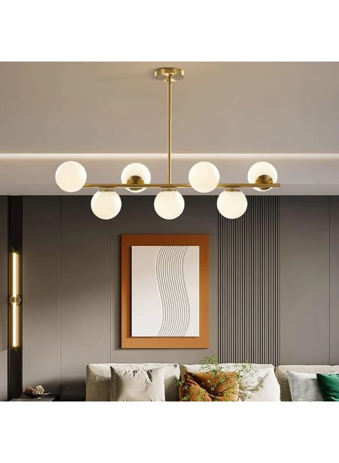 Gold Globo di vetro Chandelier - 7 globes