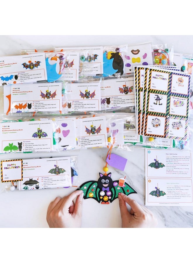 وينلين 24 مجموعة من أدوات الحرف اليدوية الخاصة بالهالوين، أدوات حرفية فردية للأطفال في الخريف، زينة الخفافيش المصنوعة يدويًا، ديكورات الهالوين، أدوات حرفية على شكل خفافيش من الفوم، فنون وحرف يدوية للهالوين للأطفال، أنشطة الفصل الدراسي، هدايا الحفلات - Image 5