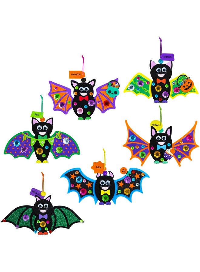 وينلين 24 مجموعة من أدوات الحرف اليدوية الخاصة بالهالوين، أدوات حرفية فردية للأطفال في الخريف، زينة الخفافيش المصنوعة يدويًا، ديكورات الهالوين، أدوات حرفية على شكل خفافيش من الفوم، فنون وحرف يدوية للهالوين للأطفال، أنشطة الفصل الدراسي، هدايا الحفلات - Image 2