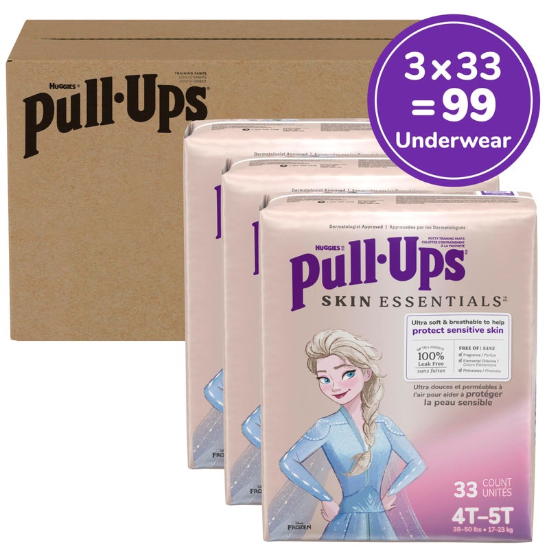 Pull-Ups Girls' Skin Essentials Potty Training Pants, Training Underwear, 4T-5T (38-50 lbs), 99 Ct (3 Packs of 33) - Image 2