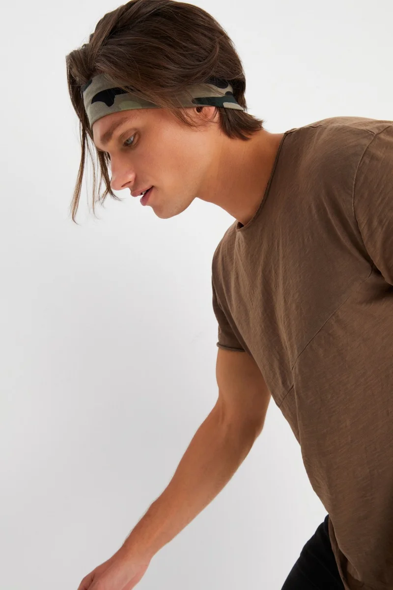 بوتيكجيز Camouflage Men's Cotton Combed Comb, Non-Slip, Sweatproof, Ultra Light, Sports Hair Band Bandana