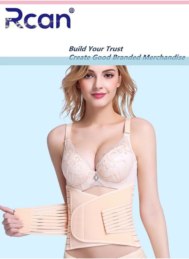 Rcan - Postpartum Girdle Support Recovery Belly Band Ultra Thin and Breathable not Sweaty Elastic for Women Shaper Waist Shapewear Belt After Birth Moisture Absorbing Support Band and Back Support - Image 1
