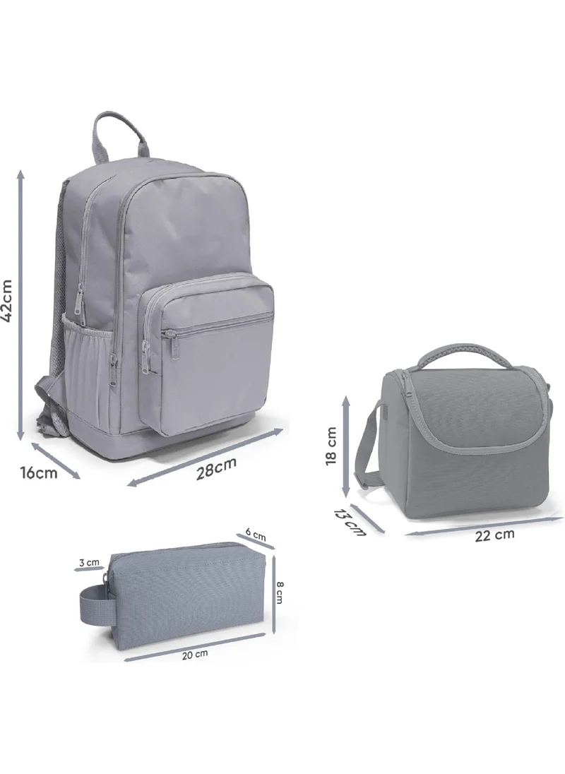 CORAL HIGH Purple Lilac Color Gradient Rain Patterned Set of 3 School Backpack 23637