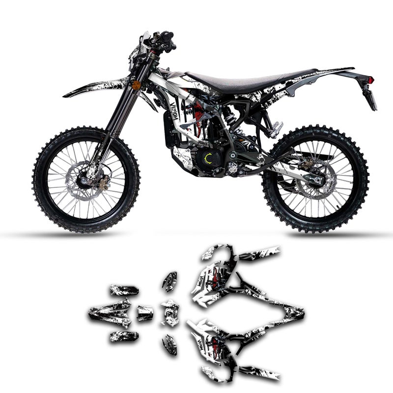Kungfu Graphics Decal Kit for Surron SURRON Ultra Bee Black White SRUB22N004KO