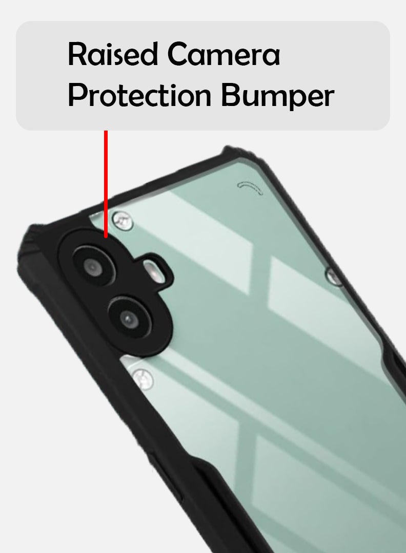 Case Up Case For Nothing CMF 1 Crystal Clear Back Cover Case With 360 Degree Protection, Shockproof Bumper Protective Phone Cover, Anti-Scratch Hard PC Back (Clear) - Image 5