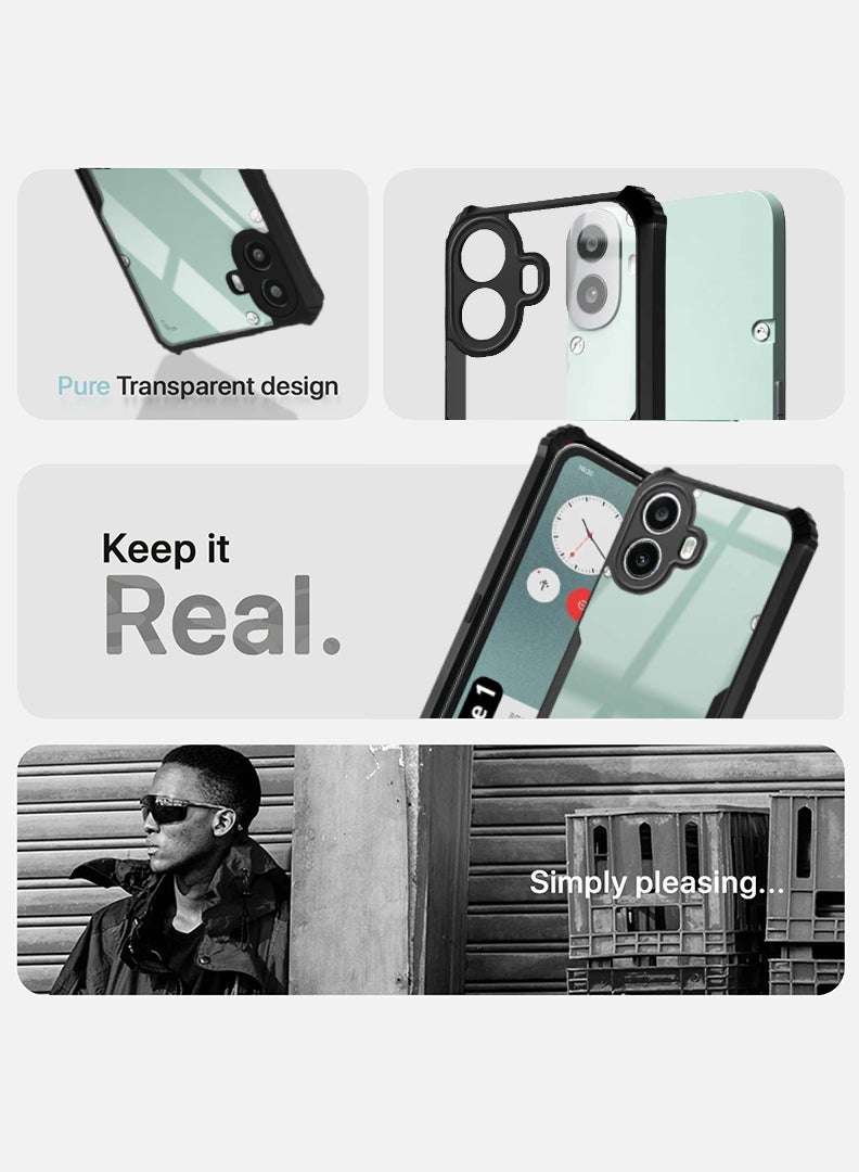 Case Up Case For Nothing CMF 1 Crystal Clear Back Cover Case With 360 Degree Protection, Shockproof Bumper Protective Phone Cover, Anti-Scratch Hard PC Back (Clear) - Image 4