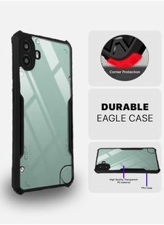 Case Up Case For Nothing CMF 1 Crystal Clear Back Cover Case With 360 Degree Protection, Shockproof Bumper Protective Phone Cover, Anti-Scratch Hard PC Back (Clear)  - Image 3