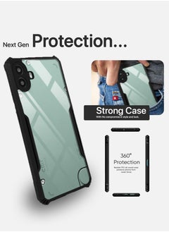 Case Up Case For Nothing CMF 1 Crystal Clear Back Cover Case With 360 Degree Protection, Shockproof Bumper Protective Phone Cover, Anti-Scratch Hard PC Back (Clear)  - Image 2