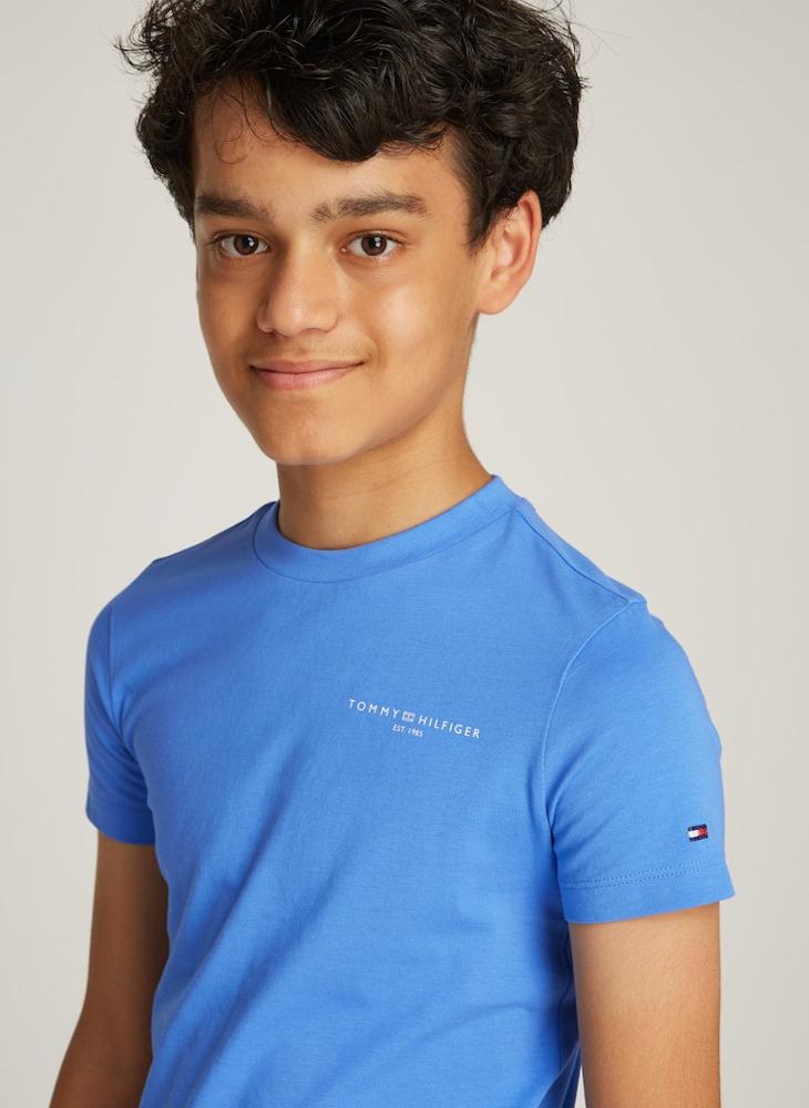 TOMMY HILFIGER - Kids Mini Croped Logo T-Shirt - Image 1