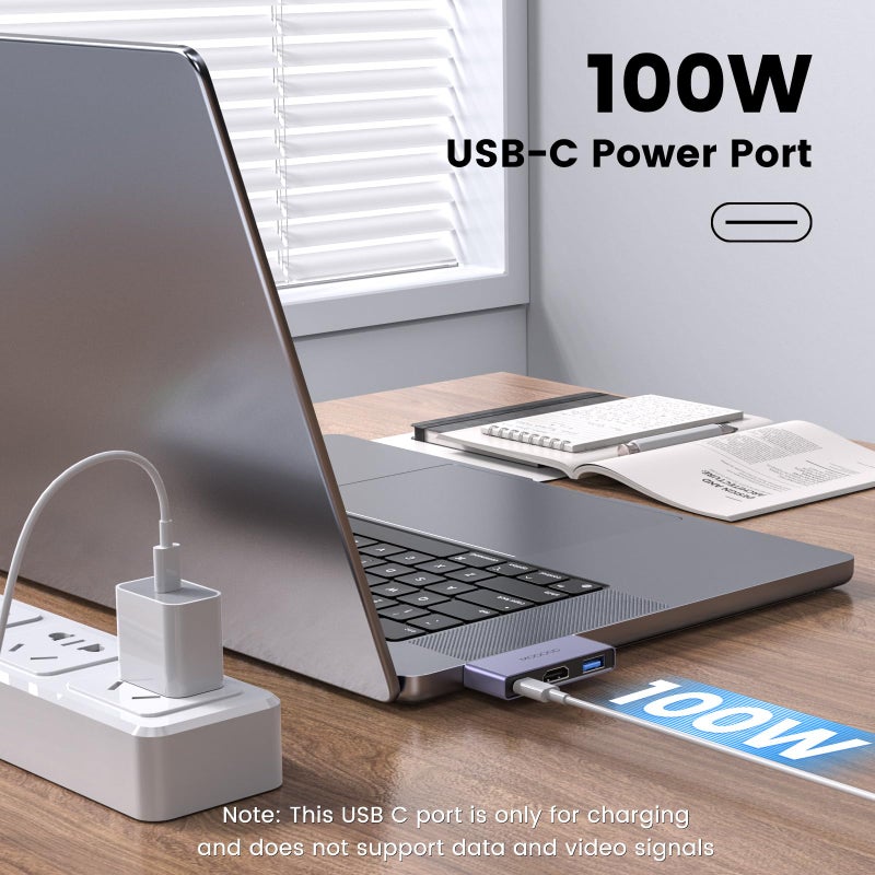 MOGOOD USB C to HDMI Multiport Adapter - Type C to 4K HDMI Adapter with Charging, Supports 4K UHD Video, USB 3.0 Port, 100W USB-C Fast Charging for Monitor, TV, Laptop - Image 4
