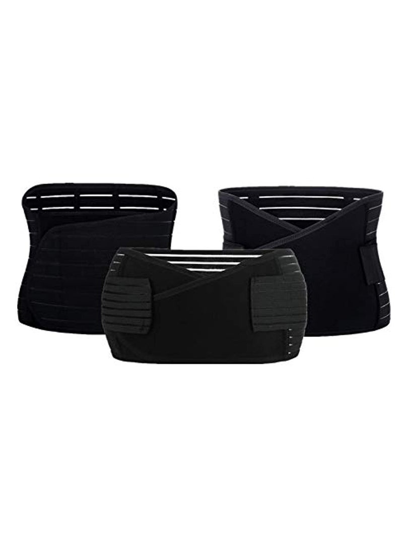 3 in 1 Postpartum Girdle Support Recovery Belly Band Corset, Wrap Body Shaper for After Birth Postnatal C-Section Waist Pelvis Shapewear Wrap Girdle Support Band Belt Body Shaper (Black-Size L) - Image 1