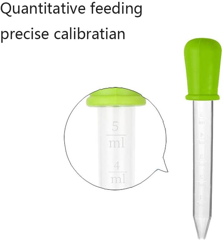 Shuiniba 5ml Liquid Droppers Medicine Silicone and Plastic Pipettes Eye Dropper with Bulb Tip for Kids Candy Molds (8 Pack） - Image 3