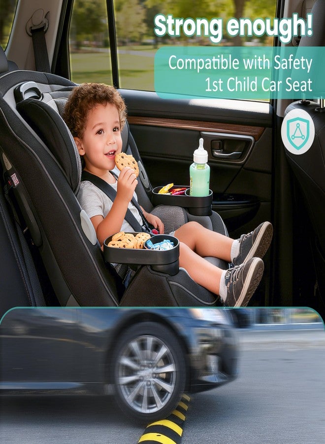 Viotiin 2PCS Child Car Seat Snack Tray/Cup Holder for Safety 1st EverFit & Grow and Go | Maxi-COSI Pria | Cosco All-in-One Car Seat, Car Seat Cup Holder Accessory, Dishwasher Safe, Black(Model #C6577) - Image 3