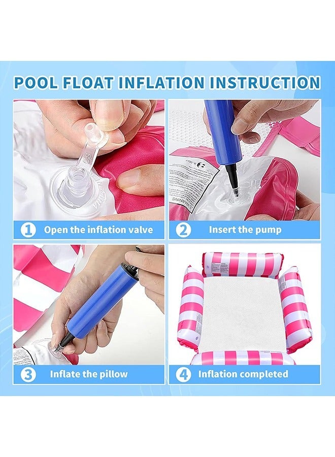 Topyich 2-Pack Swimming Pool Floats, 4 in 1 Water Hammock with Pump – Durable Inflatable Pool Floats for Family Fun - Image 5