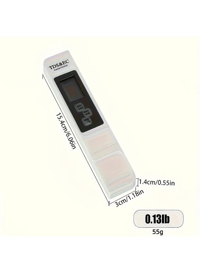 TDSC Digital Water White Water Quality Tester With LCD Display 4 Modes For Accurate Testing Ideal For Drinking Water And Aquariums Battery Operated Non Rechargeable Button Battery Included Portable Design Precise Measurement - Image 3