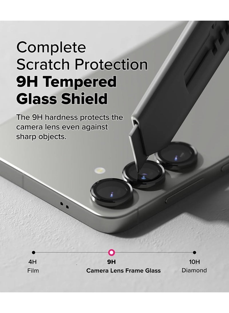 Samsung Galaxy S25 Plus Camera Lens Protector Installation Tray 9H Tempered Glass Camera Cover Screen Protector Metal Individual Ring for Samsung Galaxy S25 Plus Black - Image 4