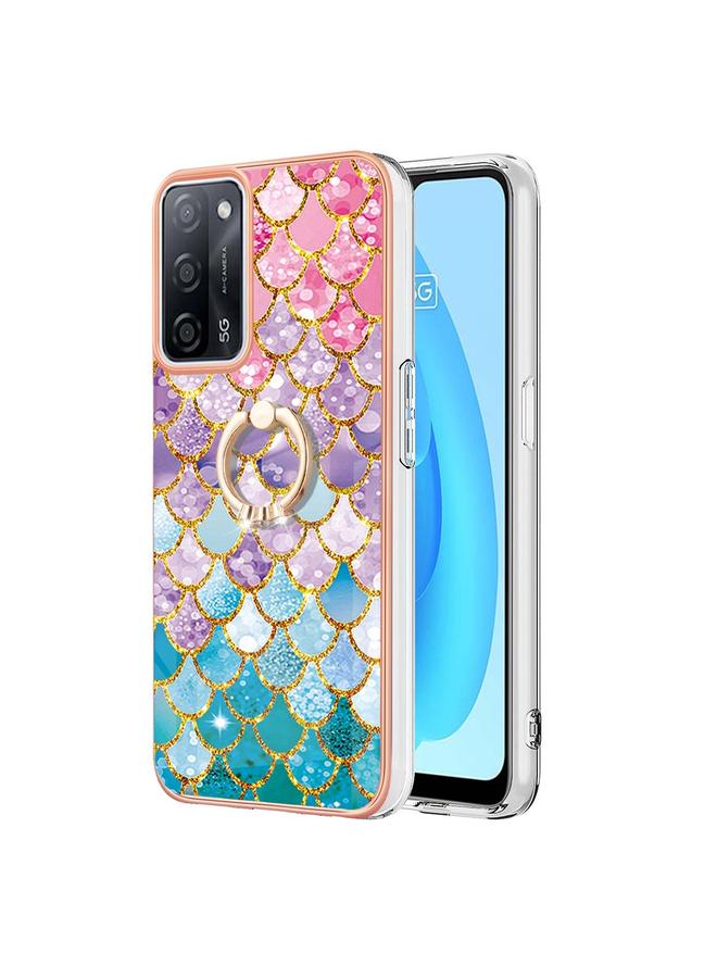 S-TOP Case For OPPO A53s 5G / A55 5G Electroplating IMD TPU Phone Case with Ring - Image 1
