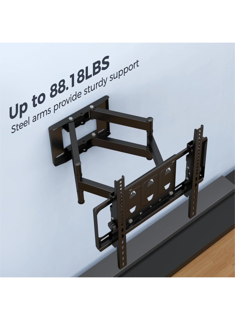 فيسيو حامل حائط متحرك للشاشات من فيسيو VBM3285 | مناسب لشاشات 32–80 بوصة | إمالة ±15° | دوران ±80° | ذراع ممتد 110–450 مم | VESA 600x400 مم | يتحمل حتى 40 كجم - Image 2