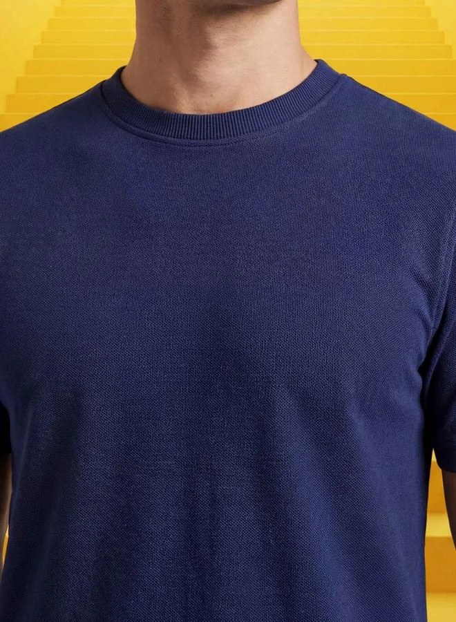 Clans&Hans Men Cotton Pique Round Neck T-Shirt