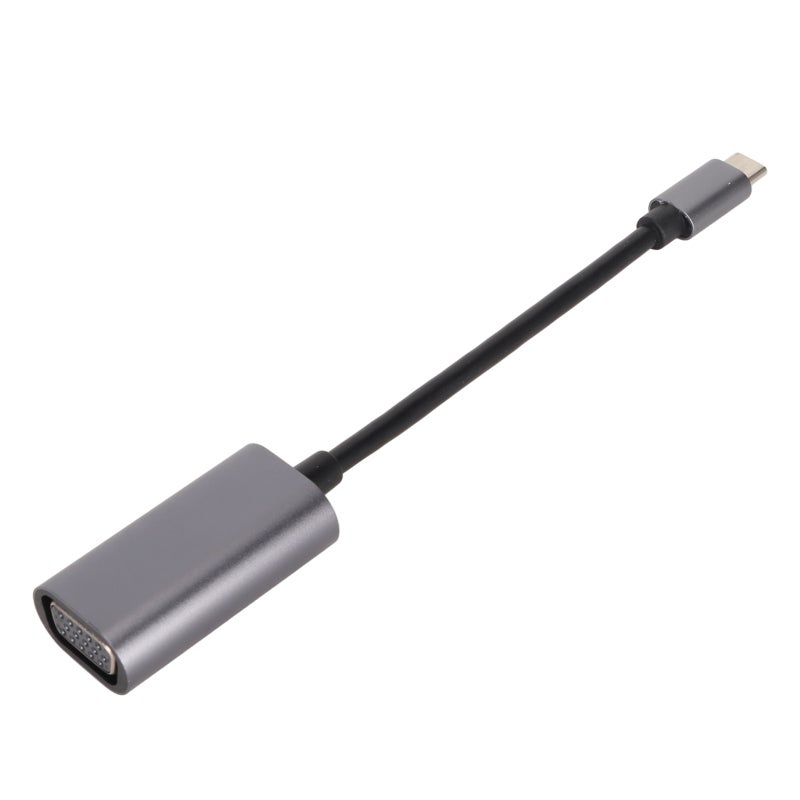 محول كابل USB C إلى VGA يدعم دقة 1080P - محول Type C إلى VGA بهيكل من سبائك الألومنيوم بتصميم مقاوم للانزلاق للهواتف والأجهزة اللوحية وأجهزة اللابتوب - Image 1