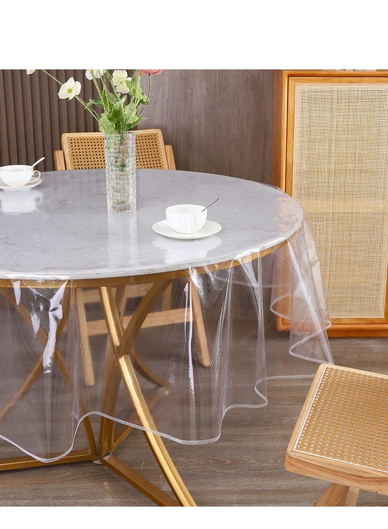 SYOSI Rectangle Vinyl Tablecloth,100% Waterproof Heavy Duty Oil Spill Proof Stain Resistant Plastic PU Table Cover with Flannel Backing for KitchenDiningParties - Image 4