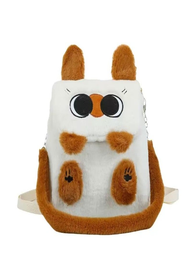 Ueeksry Cute Plush Siamese Cat Backpack, Plush Cat Bag, Stuffed Animal Backpack, Shoulder Bag Crossbody Bag, Cute Cartoon Bag for Women - Image 1