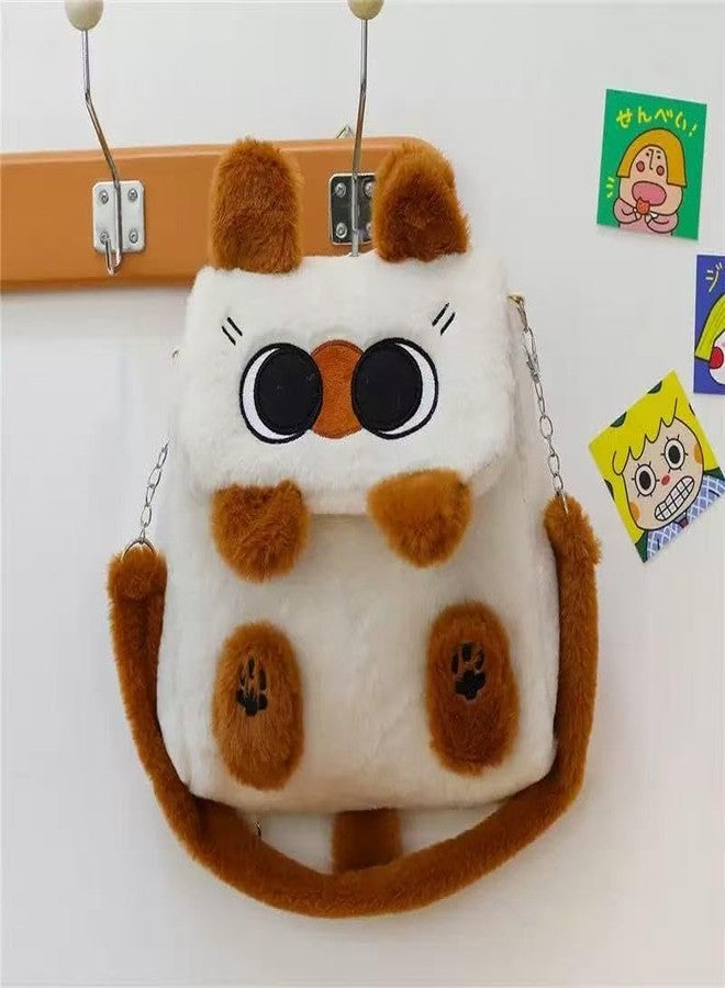Ueeksry Cute Plush Siamese Cat Backpack, Plush Cat Bag, Stuffed Animal Backpack, Shoulder Bag Crossbody Bag, Cute Cartoon Bag for Women - Image 2