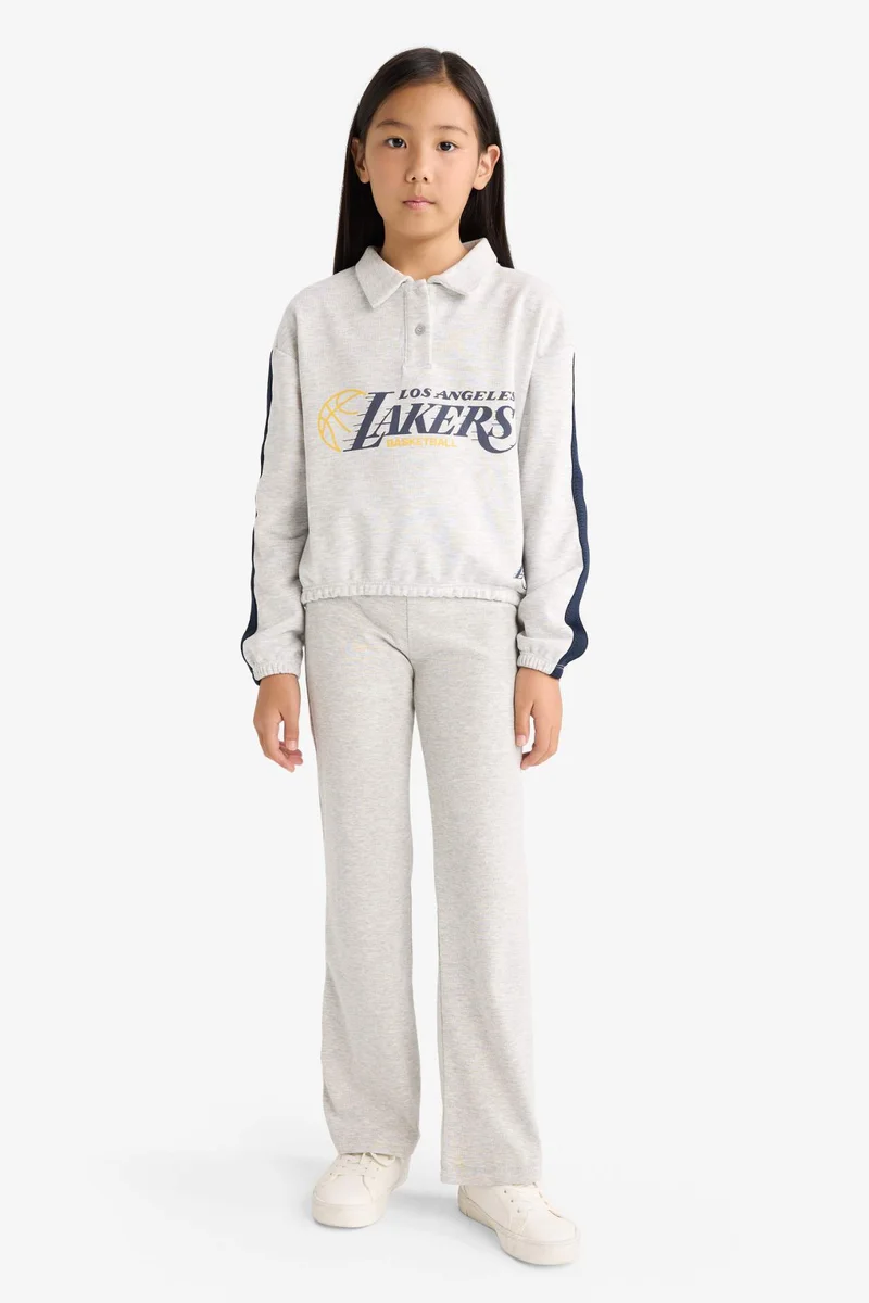 DeFacto Girl NBA Los Angeles Lakers Relax Fit Polo Sweatshirt