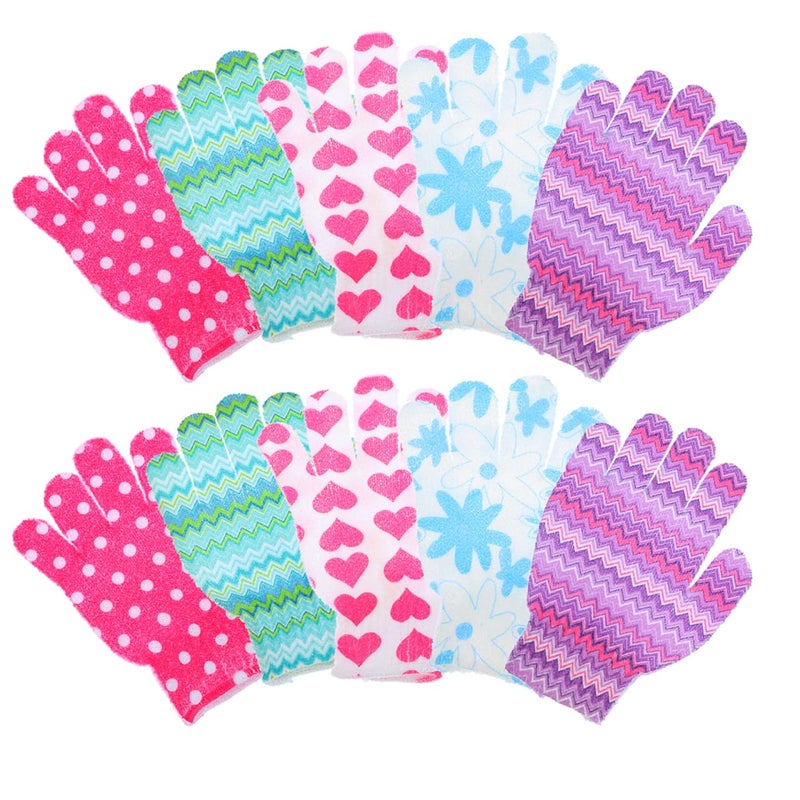 MERRYHAPY 10pcs Bath Gloves Bath Sponges Kid Body Scrubbers Sponges for Bathing Exfoliator Luffa Sponge Glove Deep Exfoliation Wash Mit Shower Scrub Gloves Korean Child Polyester - Image 1