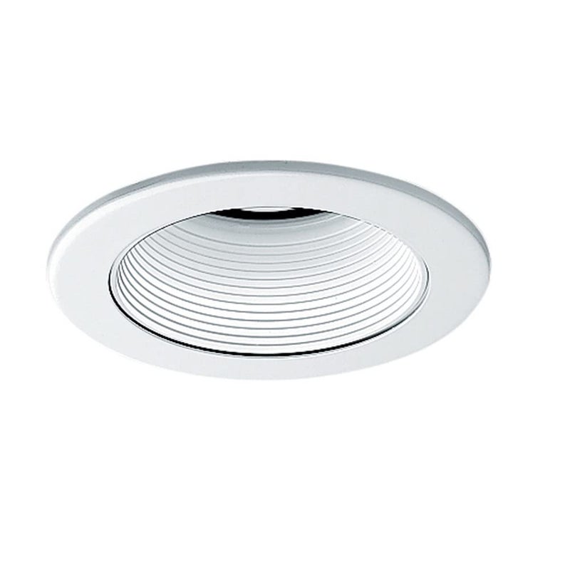 Juno 4Inch Round Baffle Recessed Lighting Trim GlareReducing Snapin Trim for Can Lights Fits IC1 TC1 TC1R Housings White Finish