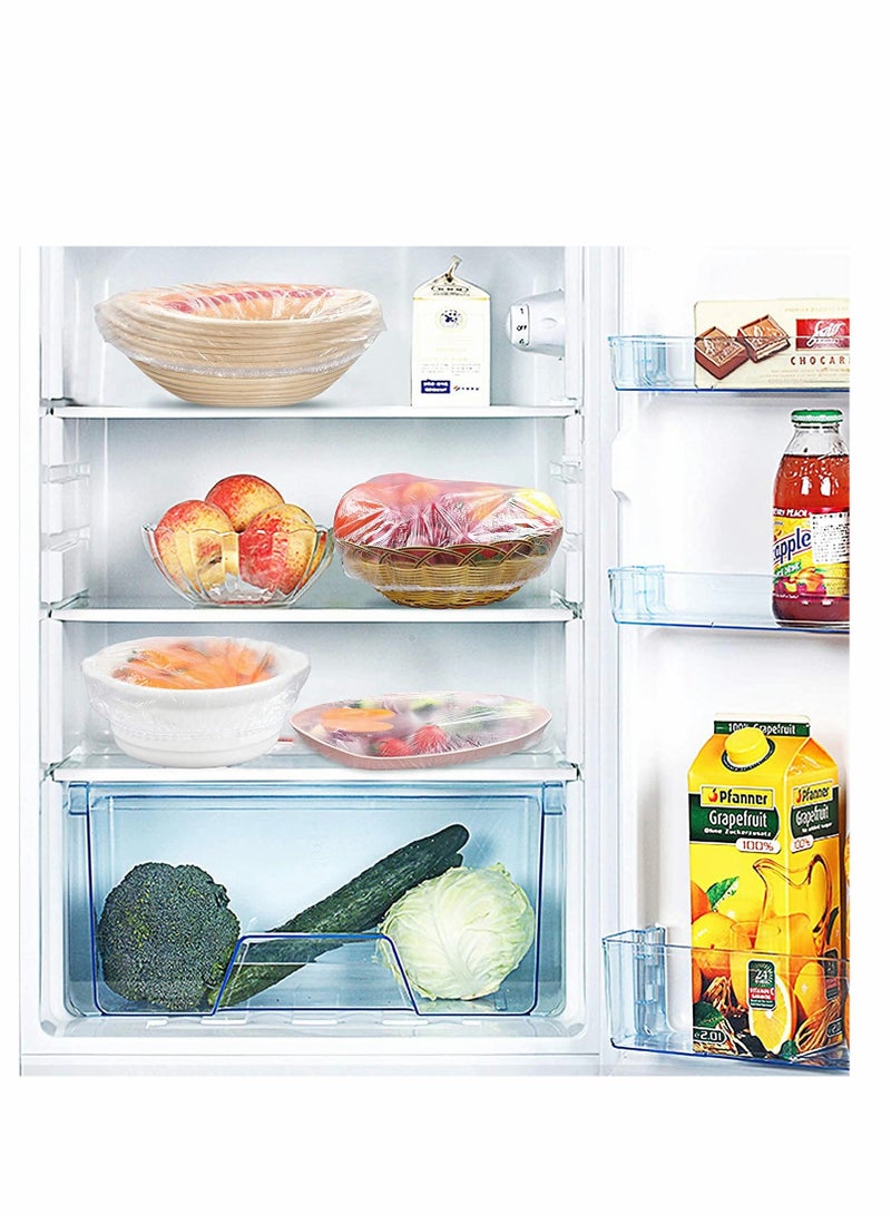 KASTWAVE 200 Reusable Elastic Food Storage Covers, Plastic Bowl Covers with Elastic Edging, Stretchable Plastic Food Wraps, Elastic Covers for Storage Containers  - Image 3