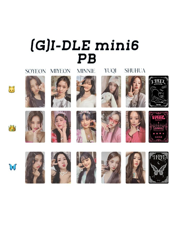 NIBEMINENT 6 Pcs Kpop (G)I-DLE Mini6 I feel PB Lomo Cards Card For Fans Collection Gifts - Image 2
