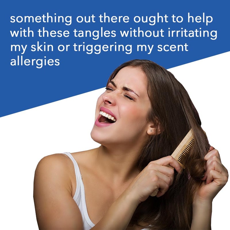 FRAGFRE Detangler plus Styling Hair Spray 8 oz - Heat Protectant and Blowout Spray - Leave in Conditioner for Sensitive Skin - Fragrance Free Hypoallergenic Unscented - Anti Frizz Vegan Cruelty Free - Image 2