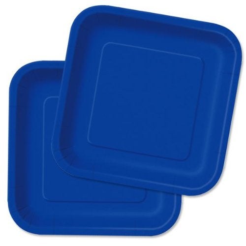 Unique Party Royal Blue Round Dessert Paper Plates - 6 7/8 in (Pack of 16) - Eco-Friendly & Disposable Tableware - Perfect for Celebrations, Weddings & Gatherings - Image 5