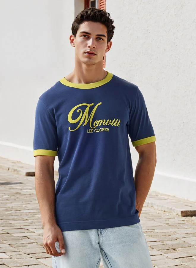 Lee Cooper Printed T-shirt with Crew Neck